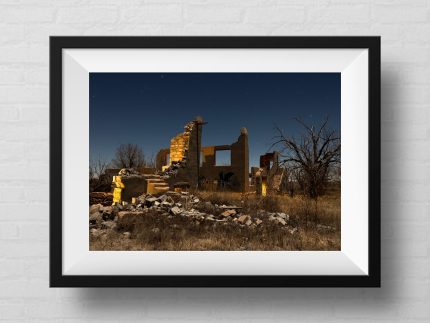 Collapsed school in Colmor New Mexico